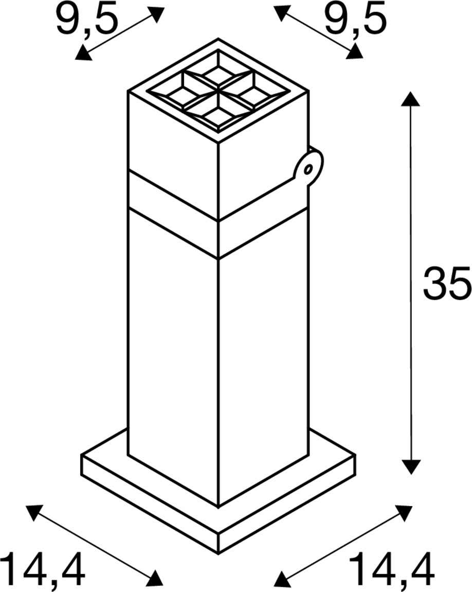 S-CUBE 35, free-standing lamp, 15W, 2700/3000K, PHASE, Antracit - SLV | Bellalite S-CUBE 35, free-standing lamp, 15W, 2700/3000K, PHASE, Antracit - SLV | Bellalite