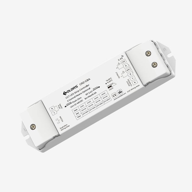 Colors Dimmer CR2-GBA 2-kanals 12-48V 16A 2,4GHz - Colors | Bellalite Colors Dimmer CR2-GBA 2-kanals 12-48V 16A 2,4GHz - Colors | Bellalite