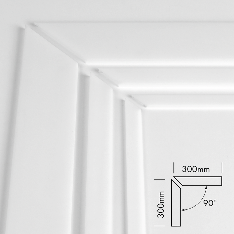 Plastic Cover Set L-Line Flat 90° Svart - PROLED | Bellalite