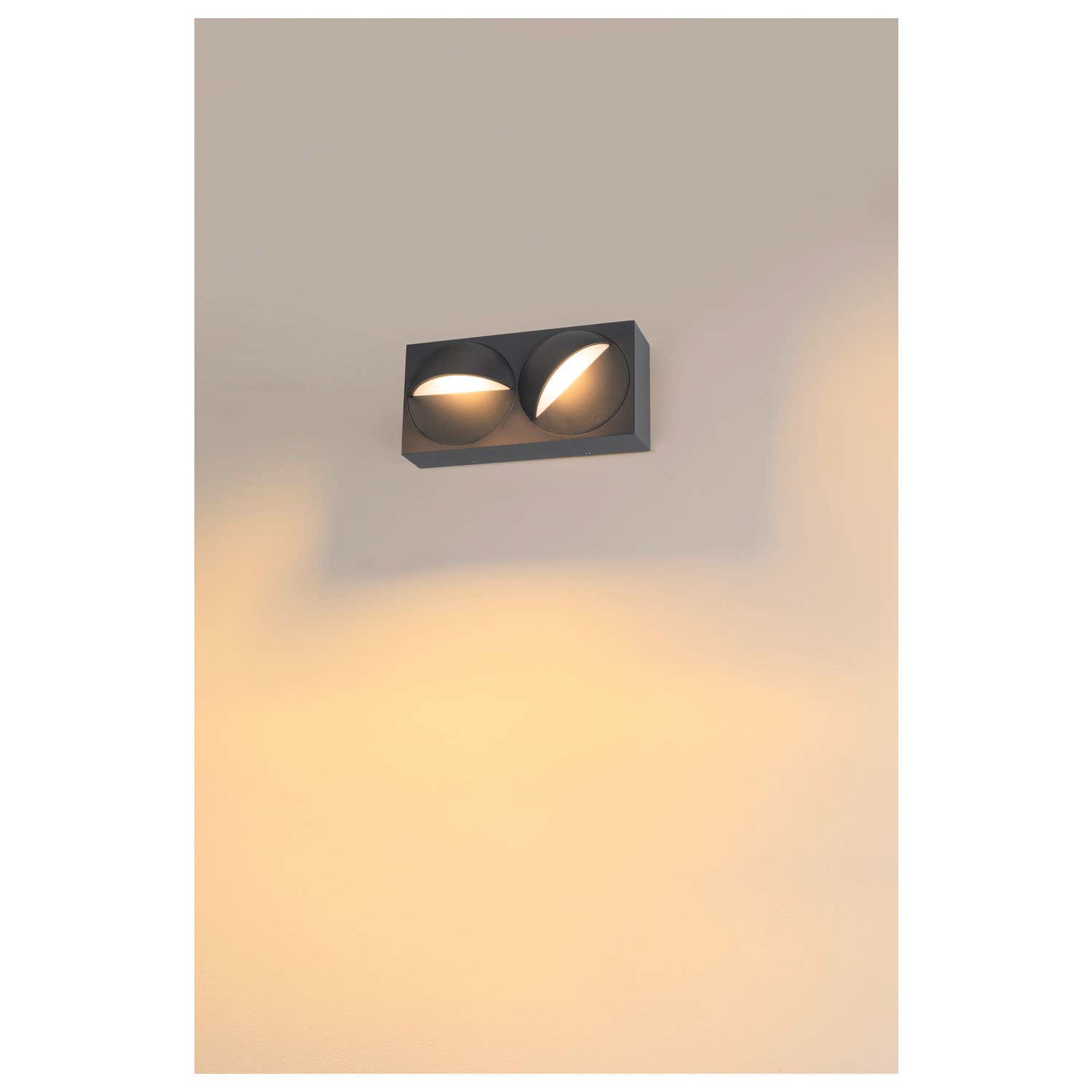 LID I, wall-mounted light, 2700/3000K, 29W, PHASE, 100°, Antracit - SLV | Bellalite LID I, wall-mounted light, 2700/3000K, 29W, PHASE, 100°, Antracit - SLV | Bellalite