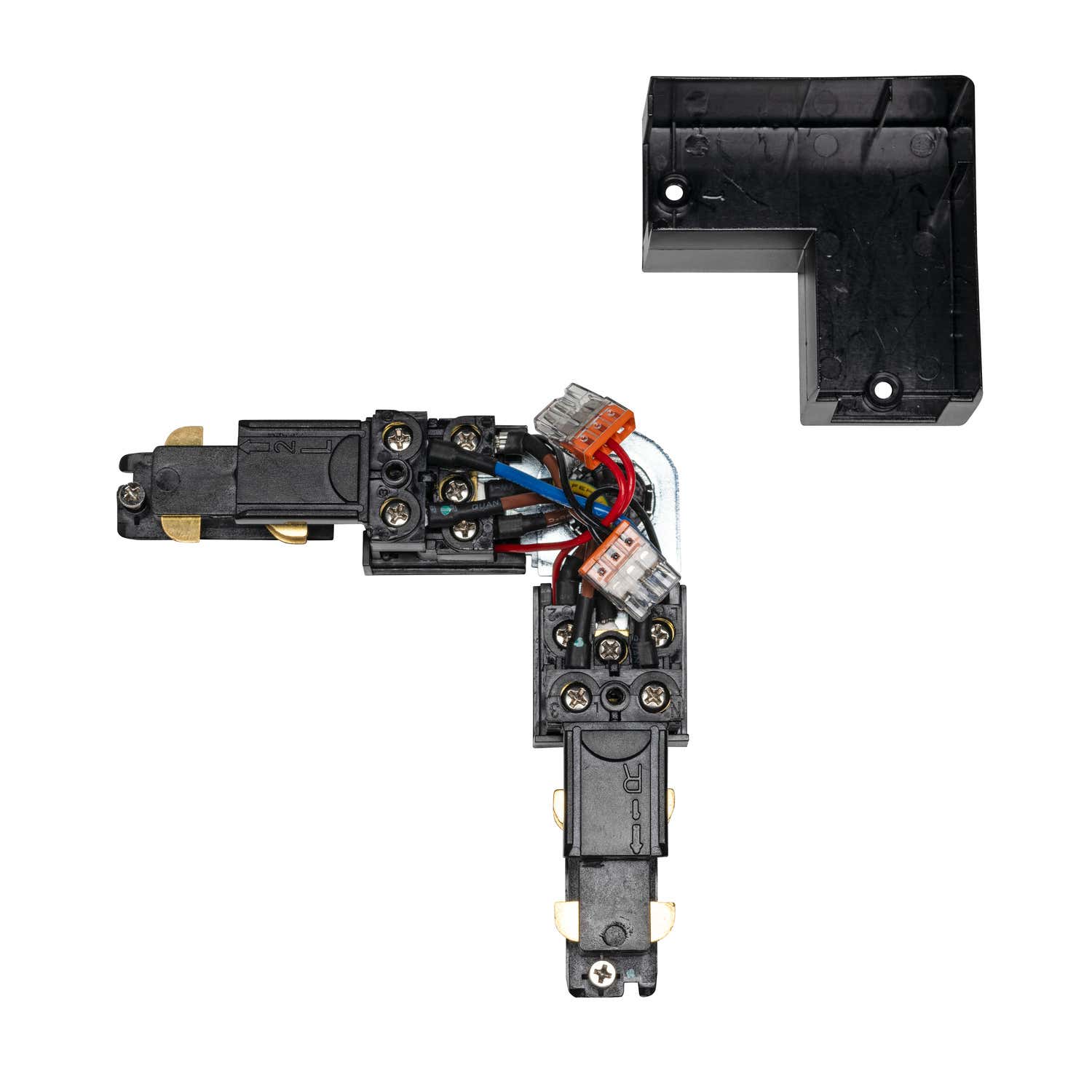 S-Track DALI twisted L connector Svart - SLV | Bellalite S-Track DALI twisted L connector Svart - SLV | Bellalite