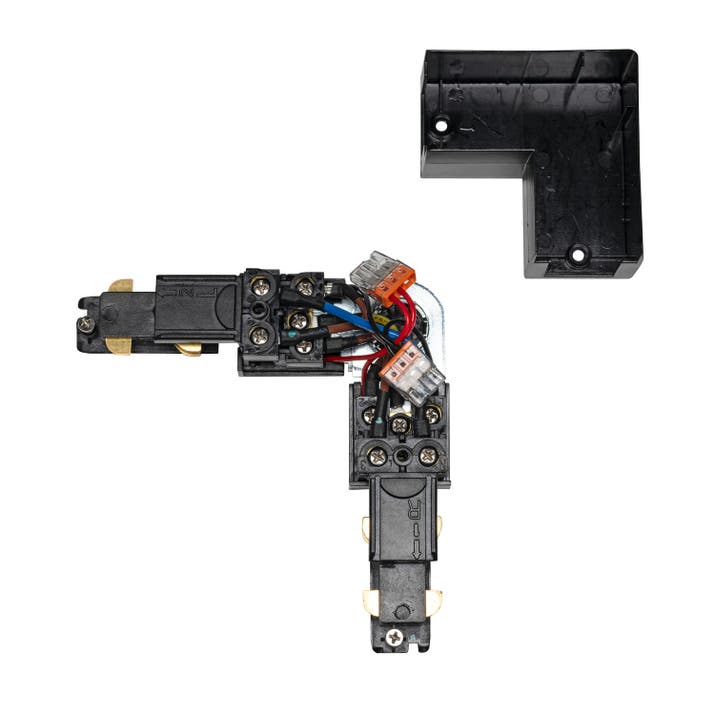 S-Track DALI twisted L connector Svart - SLV | Bellalite S-Track DALI twisted L connector Svart - SLV | Bellalite