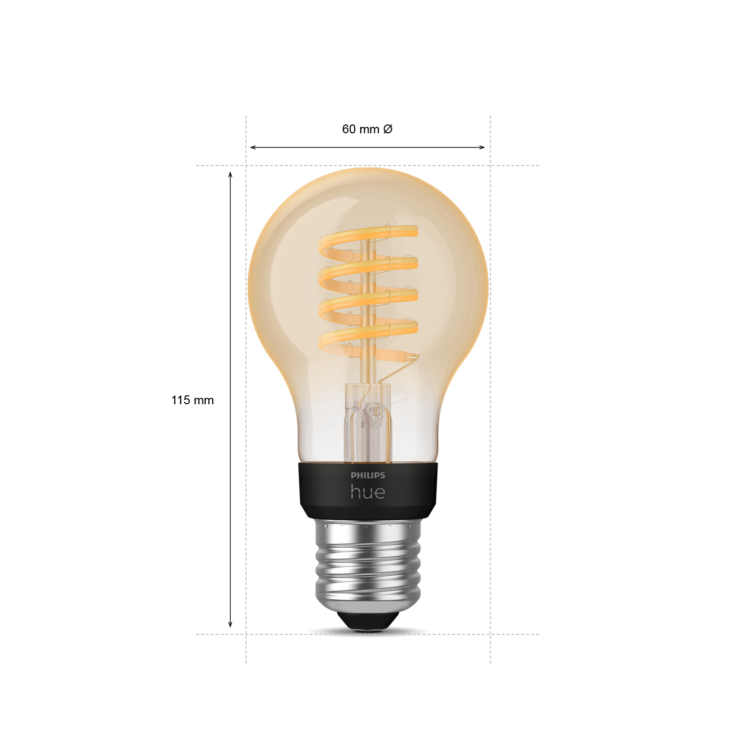 Philips Hue Filament A60 White Ambience E27 7W 2200K-4500K - Philips Hue | Bellalite