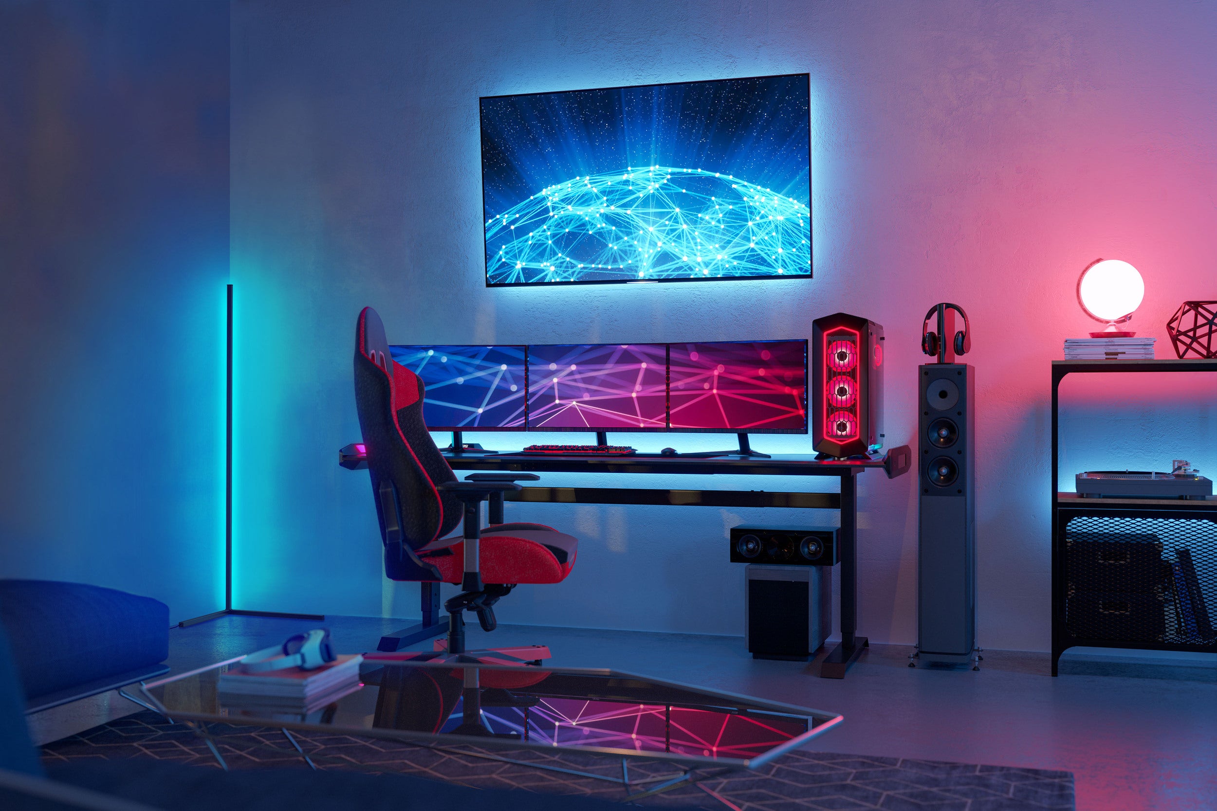 Ansmann LED Floor Corner Light RGB  - Ansmann | Bellalite