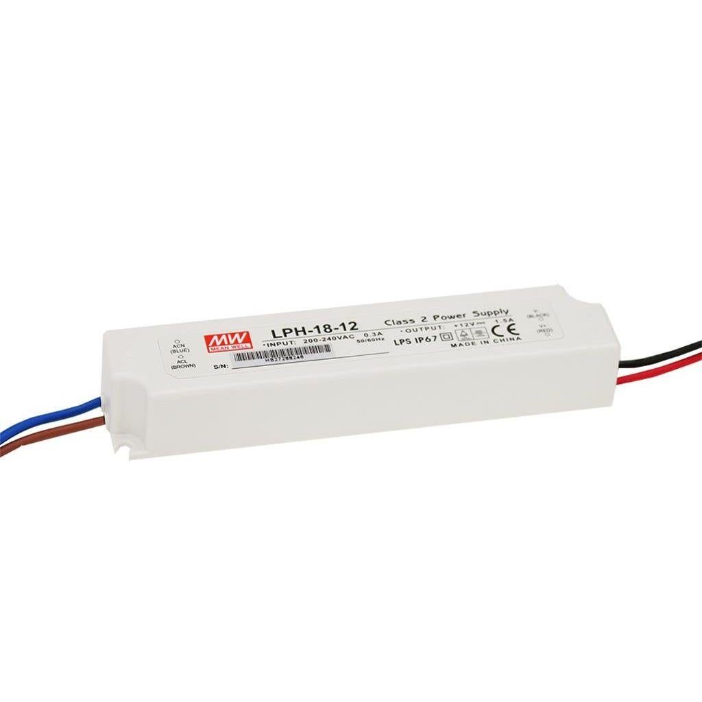Mean Well LPH-18-12 ECO 12V 18W IP67  - Mean Well | Bellalite