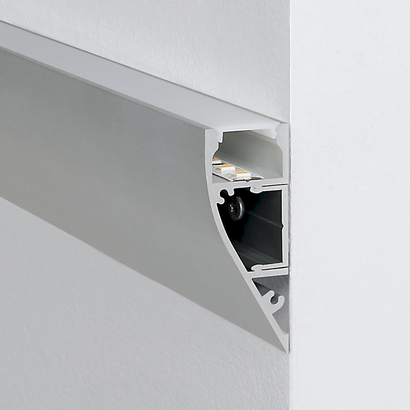 Aluminiumprofil S-Line Wall, per meter Vit - PROLED | Bellalite