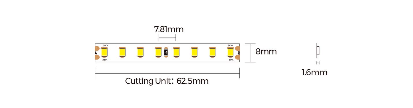 Colors LED-Strip D8128 24V 9,6W/m 2700K IP55 - Colors | Bellalite Colors LED-Strip D8128 24V 9,6W/m 2700K IP55 - Colors | Bellalite