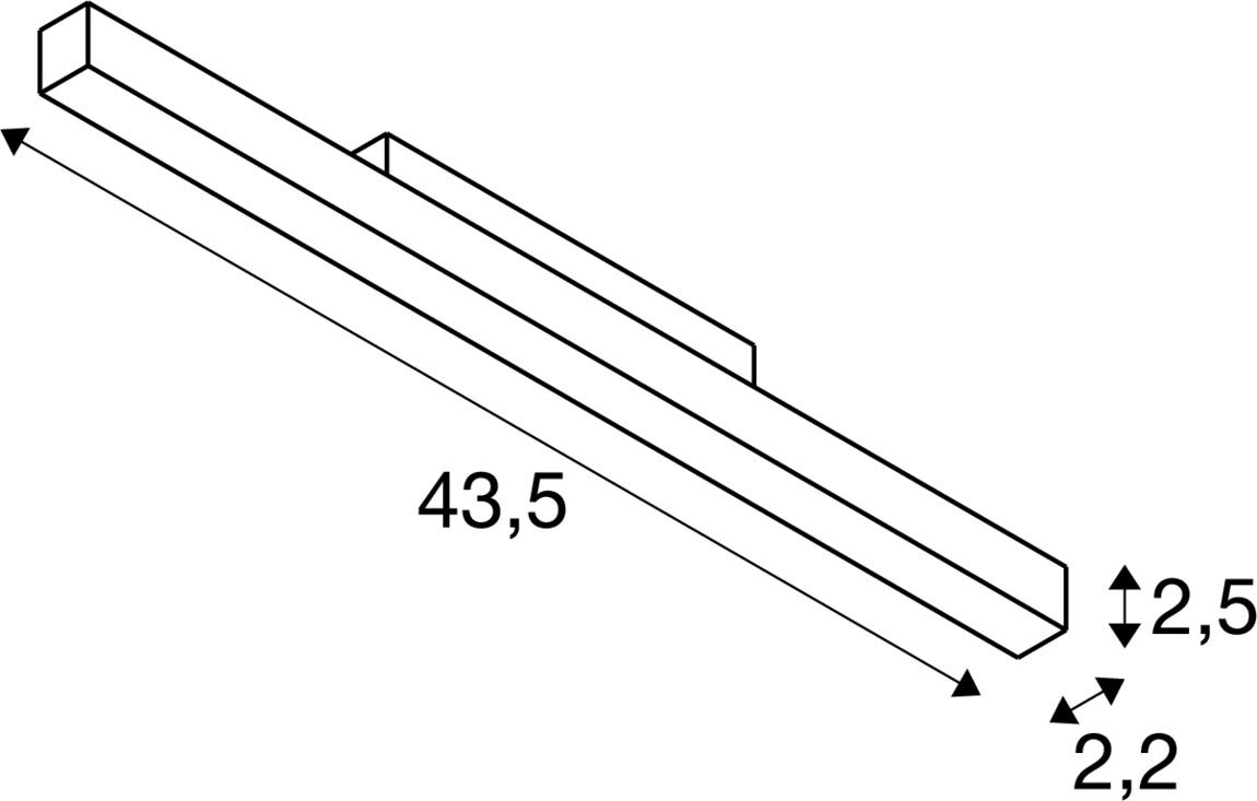IN-LINE 44 48V TRACK Darklight Reflector 3000K 35° Vit - SLV | Bellalite