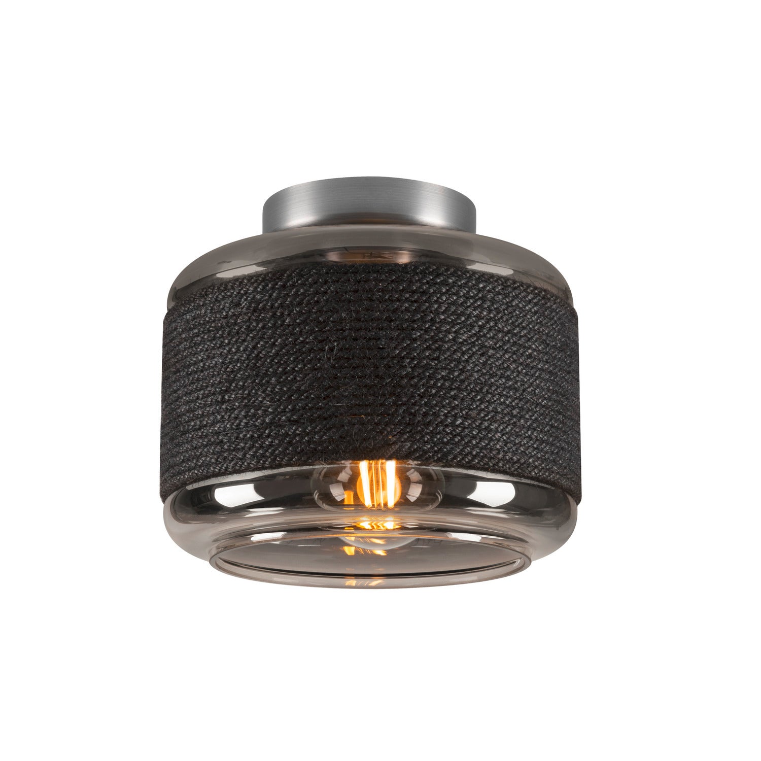 PANTILO ROPE 19, wall and ceiling-mounted light, cylindrical, 1x max. 15W E27, Silver  - SLV | Bellalite