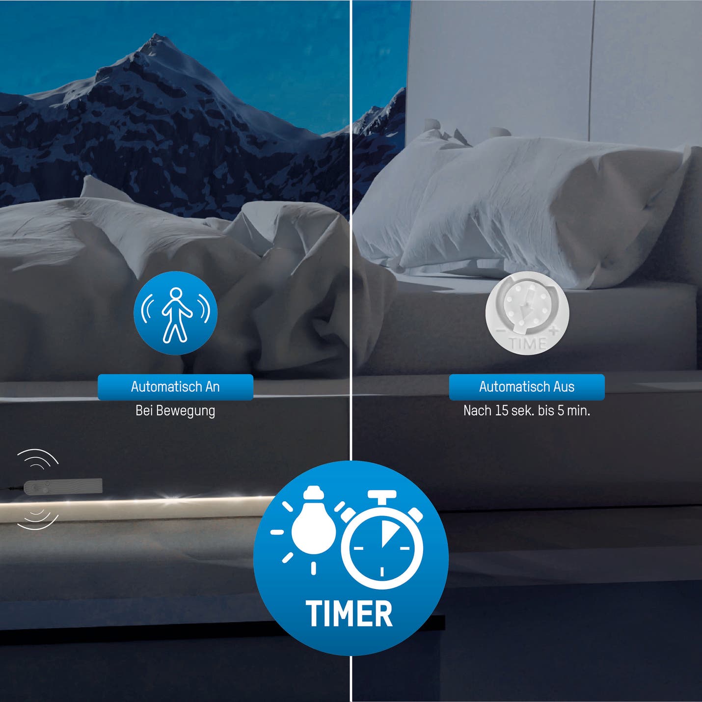LED-Strip Sensor 2m Batteridriven 3000K - Ansmann | Bellalite LED-Strip Sensor 2m Batteridriven 3000K - Ansmann | Bellalite