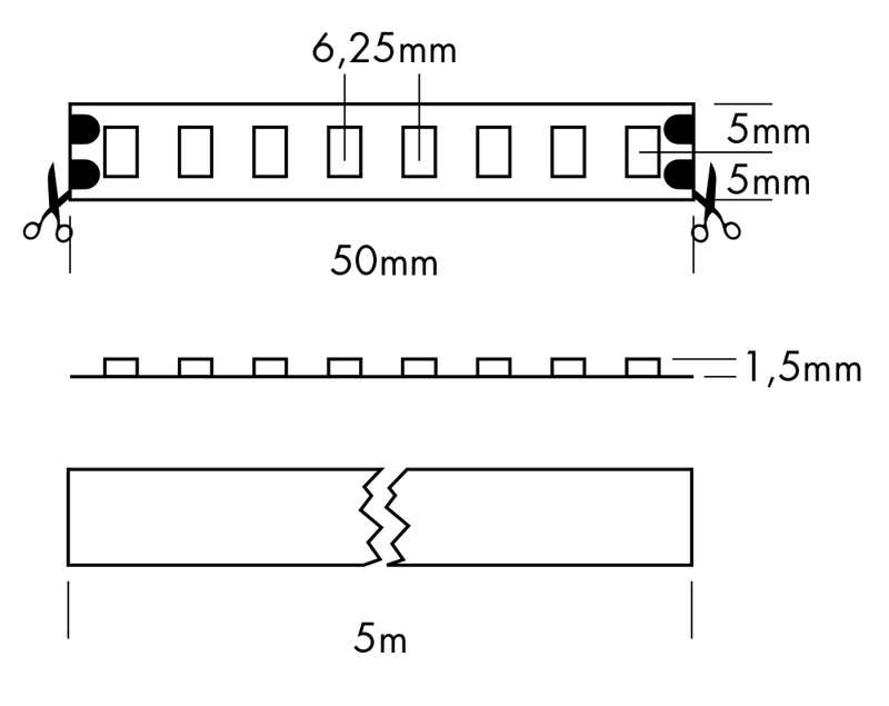 Flex Strip 800 HE+ Mono 5m 2700K - PROLED | Bellalite Flex Strip 800 HE+ Mono 5m 2700K - PROLED | Bellalite