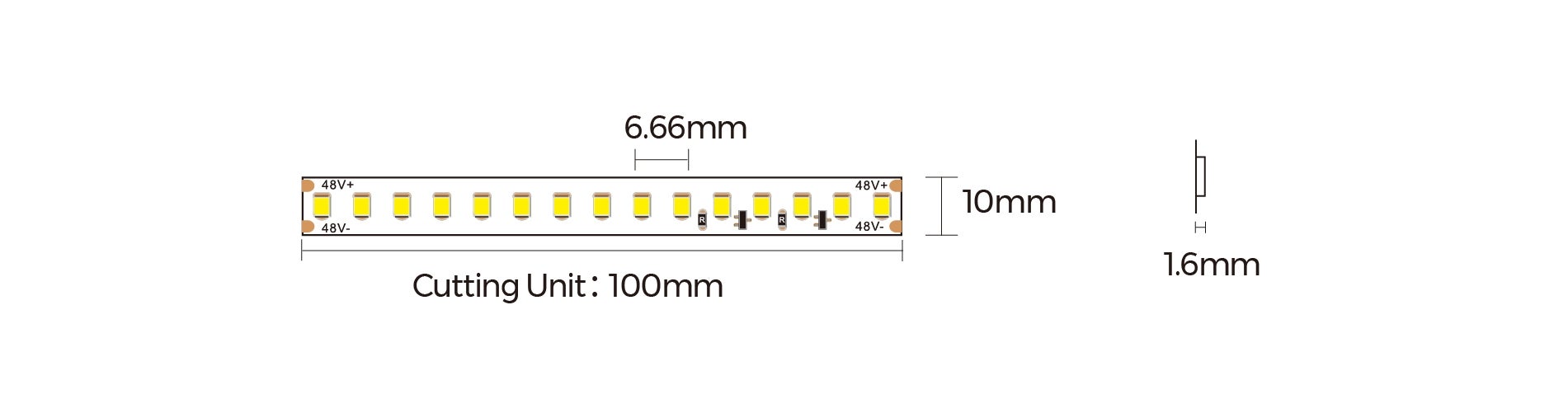 Colors LED-Strip DS8150 IP65 48V 3000K 20W/m IP65 - Colors | Bellalite