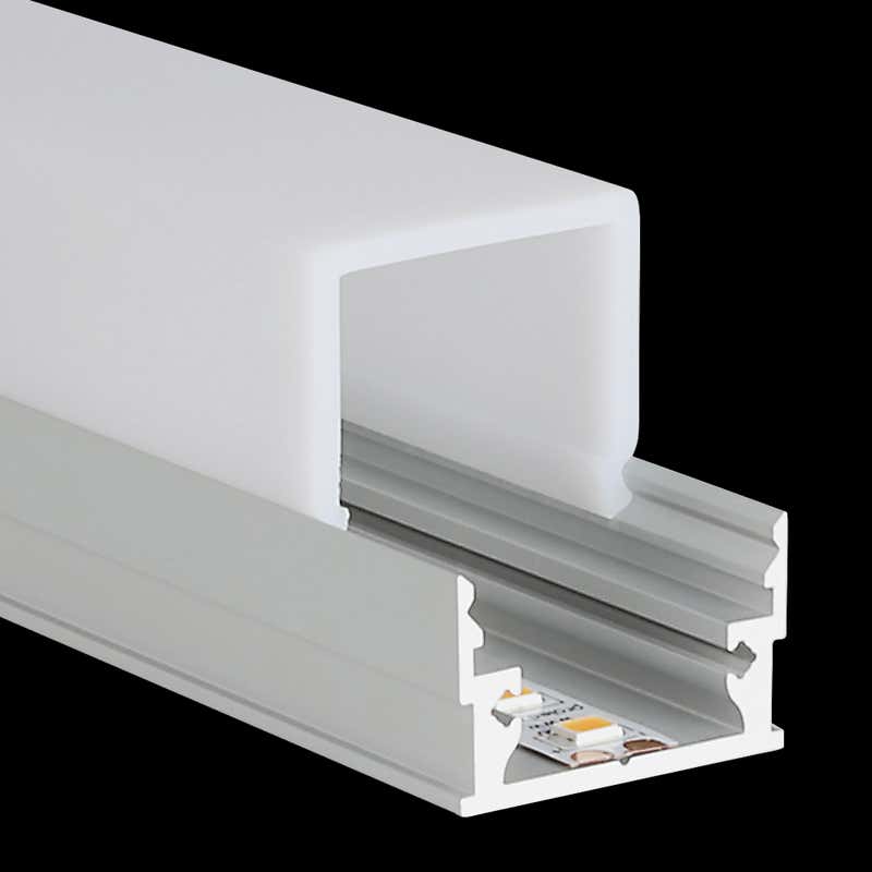 Aluminiumprofil M-Line Low, 2m - PROLED | Bellalite Aluminiumprofil M-Line Low, 2m - PROLED | Bellalite