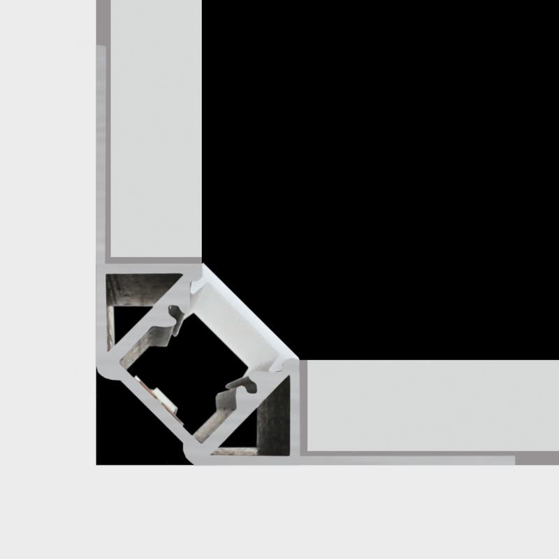 Aluminiumprofil S-Line Tiles Innerhörn, 2m Alu - PROLED | Bellalite Aluminiumprofil S-Line Tiles Innerhörn, 2m Alu - PROLED | Bellalite