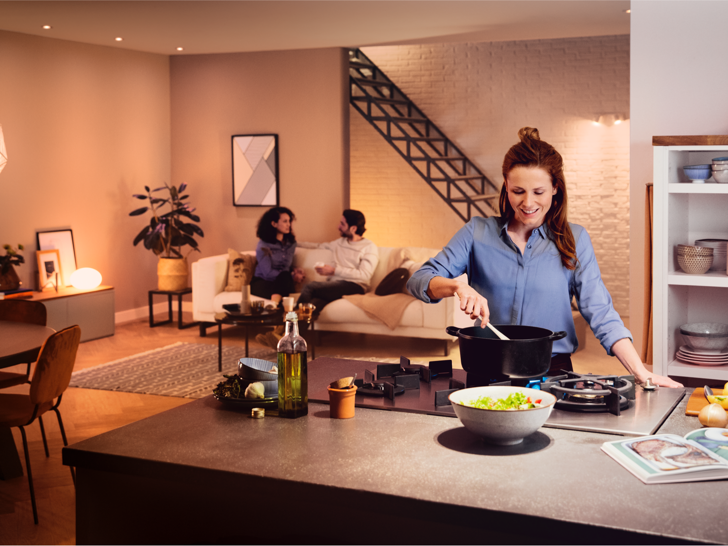 Philips Hue Startpaket 3x 8W White Ambience E27 1x Bridge + 1x Dimmer Switch - Philips Hue | Bellalite