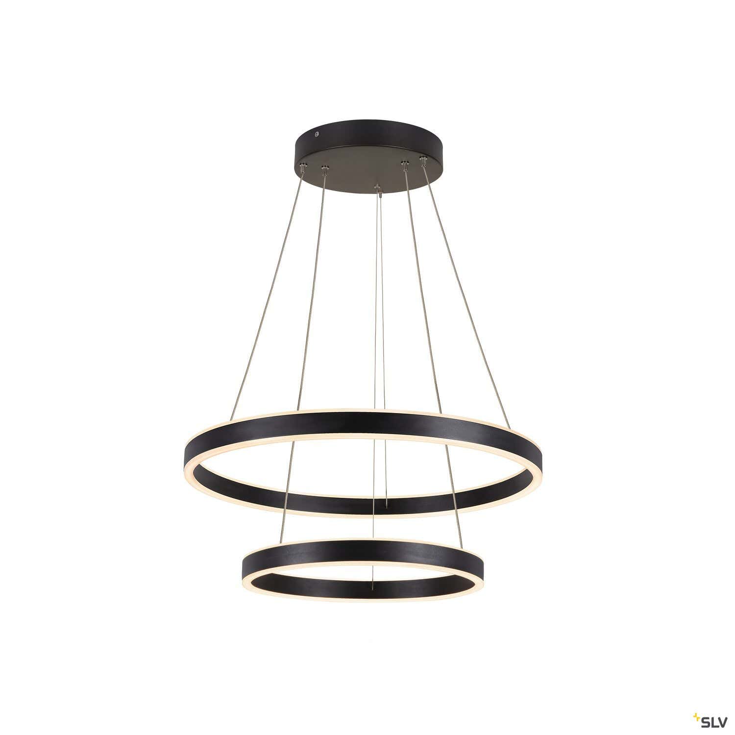 ONE DOUBLE PD PHASE UP/DOWN, Indoor LED pendan black CCT-sw. 2700/3000K - SLV | Bellalite ONE DOUBLE PD PHASE UP/DOWN, Indoor LED pendan black CCT-sw. 2700/3000K - SLV | Bellalite