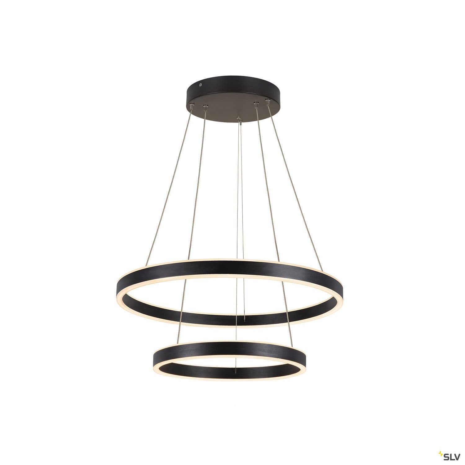 ONE DOUBLE PD PHASE UP/DOWN, Indoor LED pendan black CCT-sw. 2700/3000K - SLV | Bellalite ONE DOUBLE PD PHASE UP/DOWN, Indoor LED pendan black CCT-sw. 2700/3000K - SLV | Bellalite