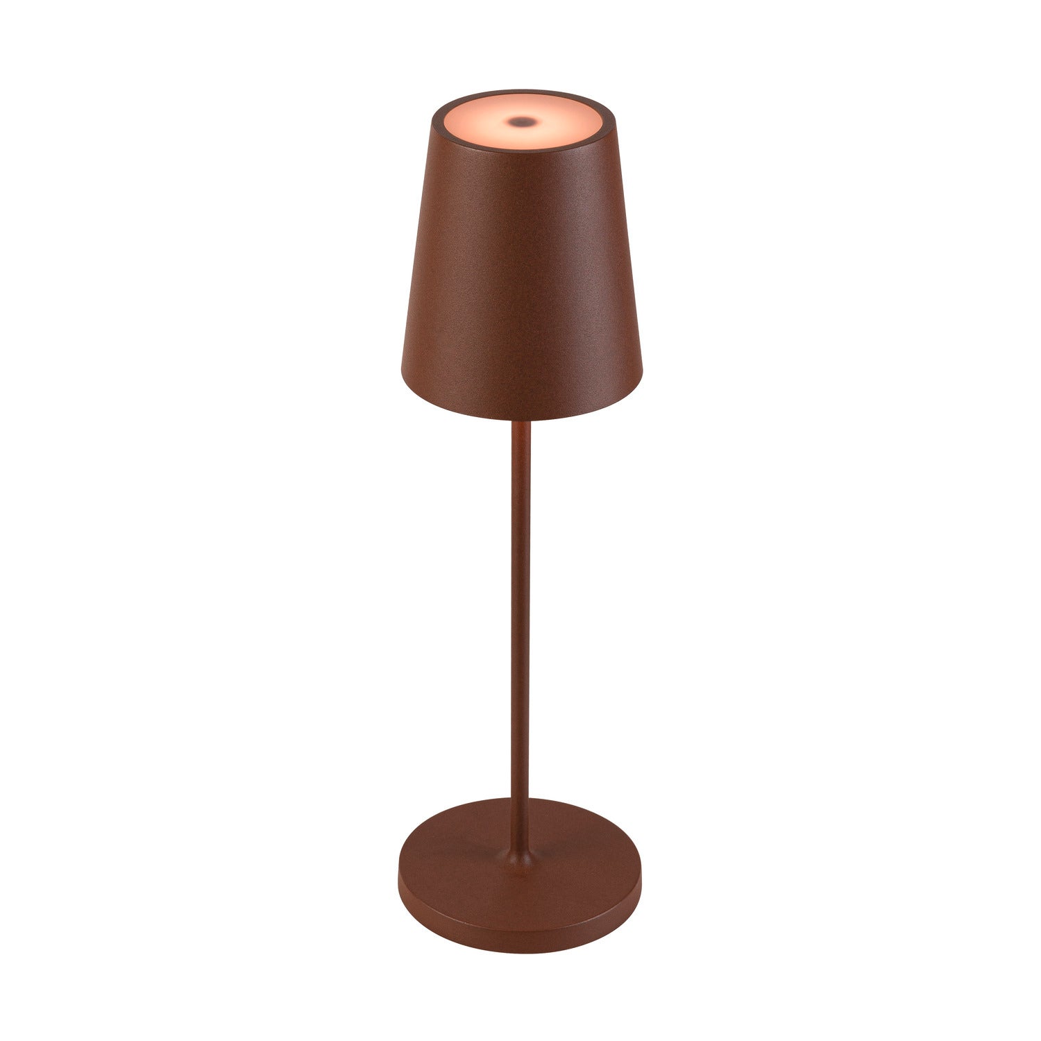 VINOLINA TWO, table lamp, battery-poweRöd, IP65, 2200/2700/3000K, TOUCH, Rostfärgad  - SLV | Bellalite