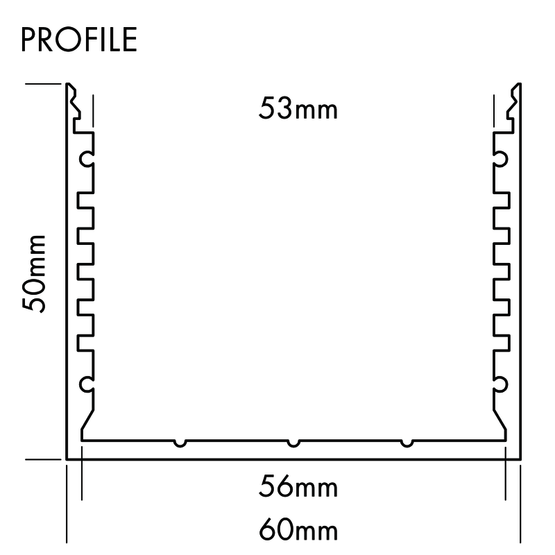 Aluminiumprofil L-Line Standard, 5m Alu - PROLED | Bellalite