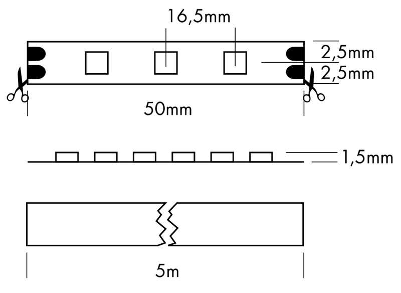 Flex Strip 300 Thin Mono 5m 3000K - PROLED | Bellalite Flex Strip 300 Thin Mono 5m 3000K - PROLED | Bellalite