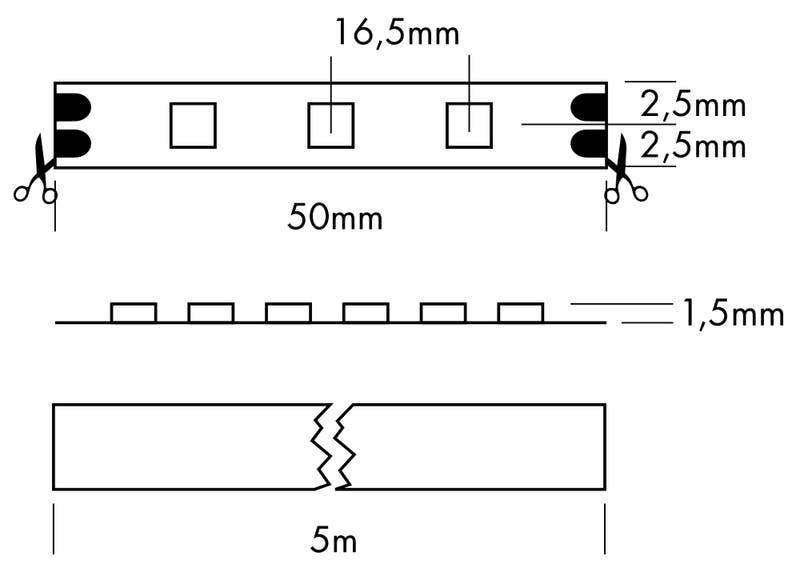 Flex Strip 300 Thin Mono 5m 3000K - PROLED | Bellalite Flex Strip 300 Thin Mono 5m 3000K - PROLED | Bellalite