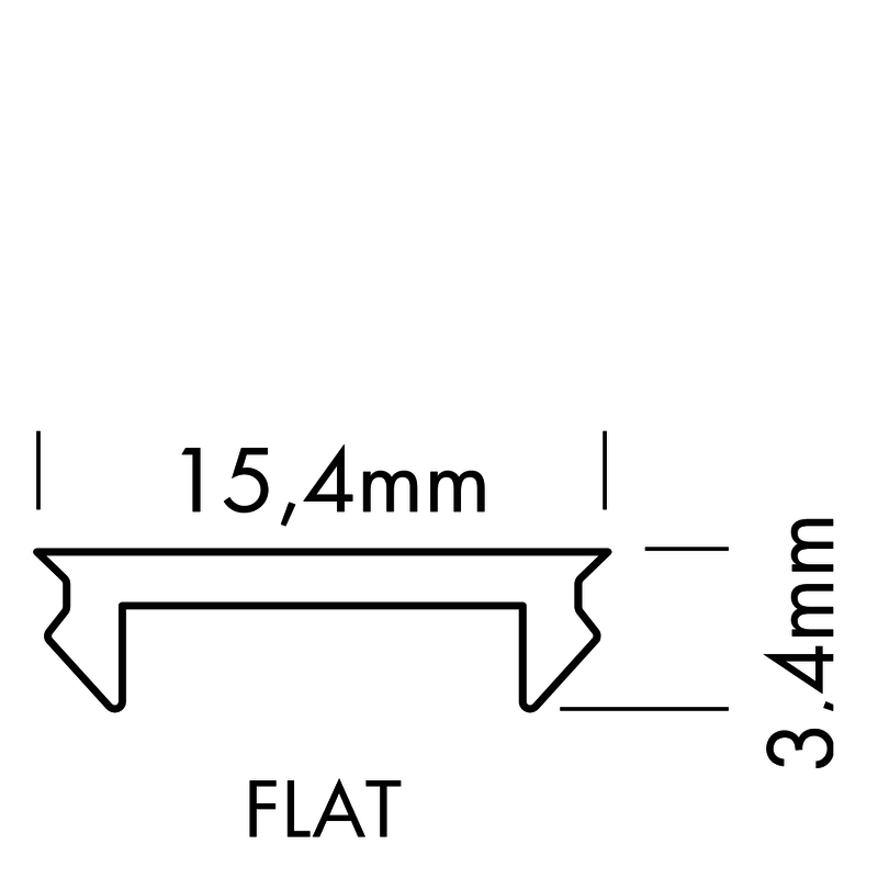 Plastic Cover S-Line Flat Break Proof, 5m Klar - PROLED | Bellalite