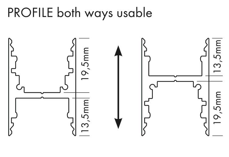 Aluminiumprofil M-Line H, 2m - PROLED | Bellalite Aluminiumprofil M-Line H, 2m - PROLED | Bellalite