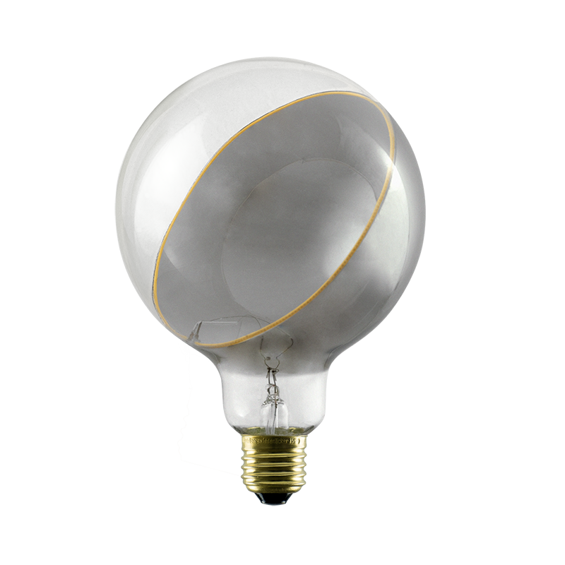 Segula Illusion Line LED Globe 125 Smokey Slanting Bottom E27 5W 350lm 2200K - Segula | Bellalite