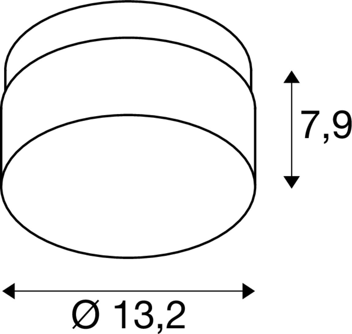 CYFT, wall- and ceiling-mounted light, 2700/3000/4000K, 6.5W, PHASE, Svart  - SLV | Bellalite