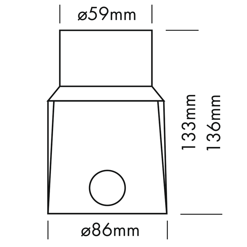Proled PVC Plastic Mounting Sleeve Inground COB5  - PROLED | Bellalite