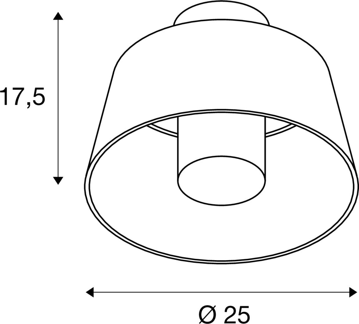 PHOTONI, ceiling-mounted light, conical, 1x max. 13W, E27, Svart  - SLV | Bellalite