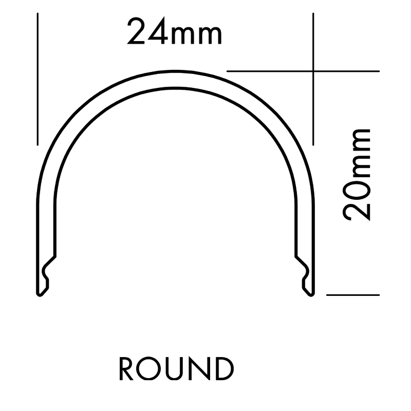 Plastic Cover O-Line Round, 2m Klar - PROLED | Bellalite