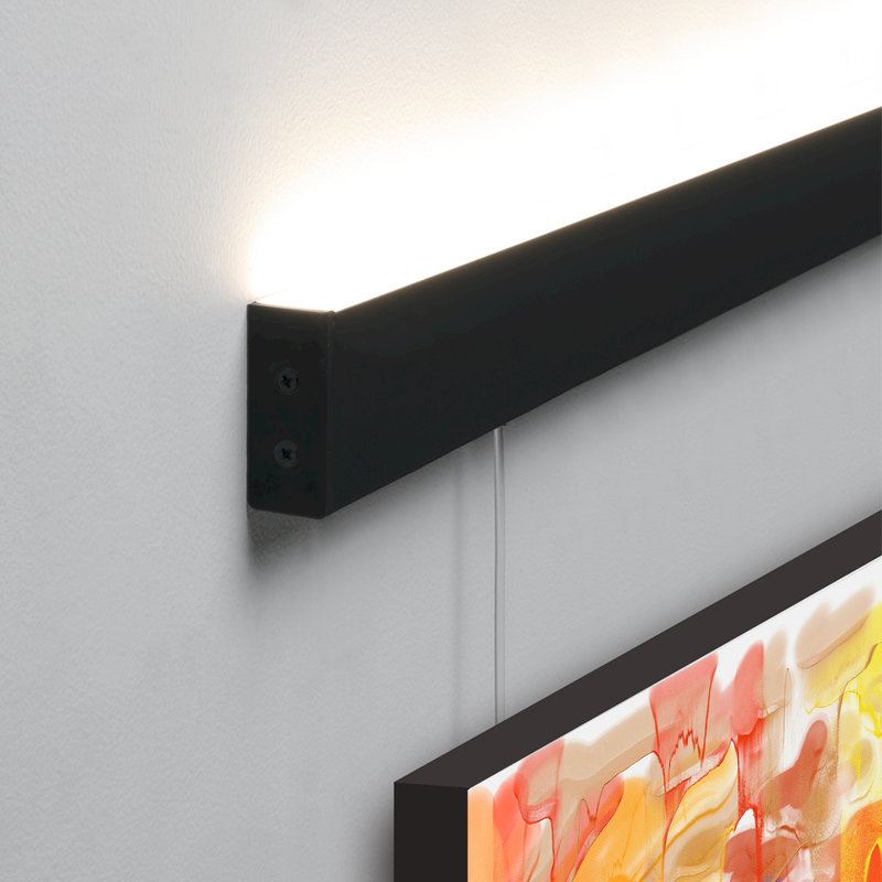 Aluminiumprofil S-Line Gallery, 3m Svart - PROLED | Bellalite