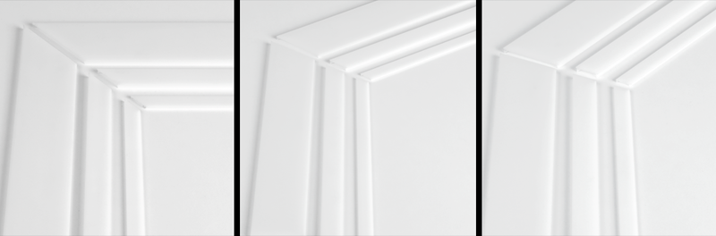 Plastic Cover Set L-Line Flat 135° Svart - PROLED | Bellalite