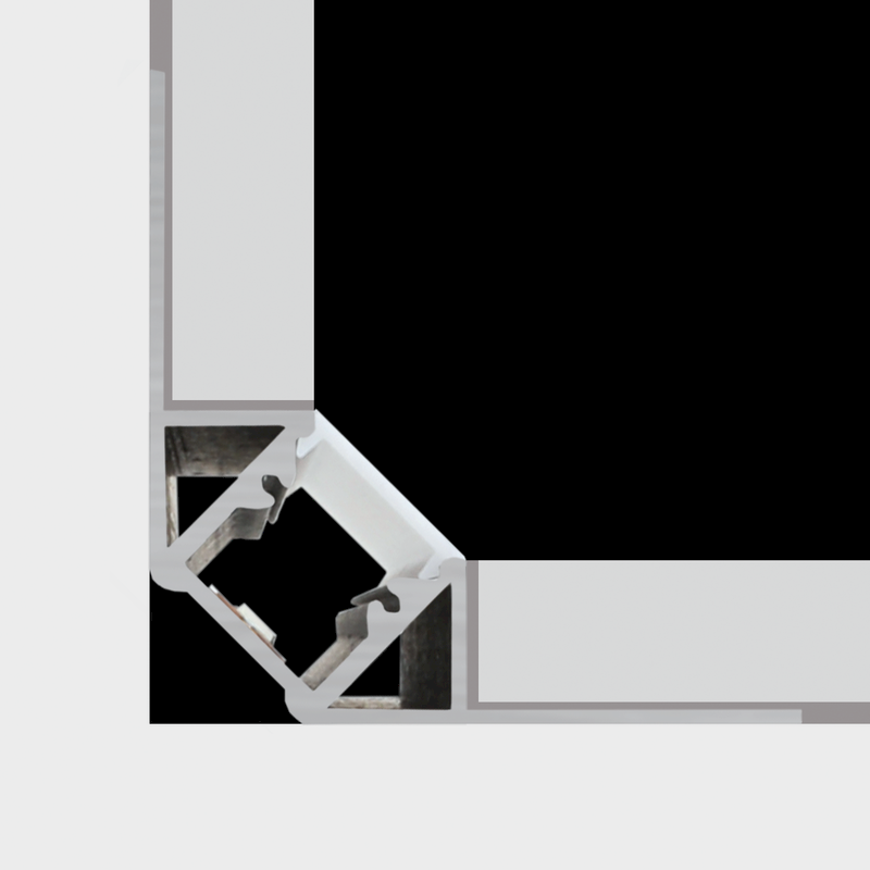 Aluminiumprofil S-Line Tiles Innerhörn, 3m Vit - PROLED | Bellalite