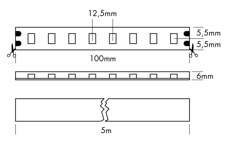 Flex Strip IP68 400, per meter 2400K - PROLED | Bellalite