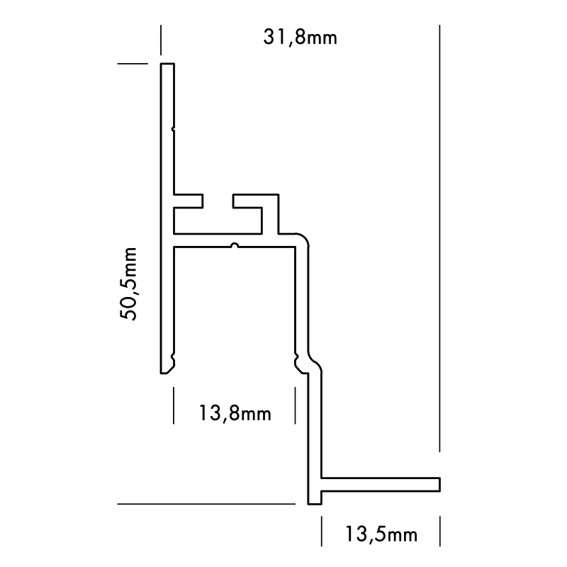 Aluminiumprofil S-Line Ceiling 24, 3m Alu - PROLED | Bellalite