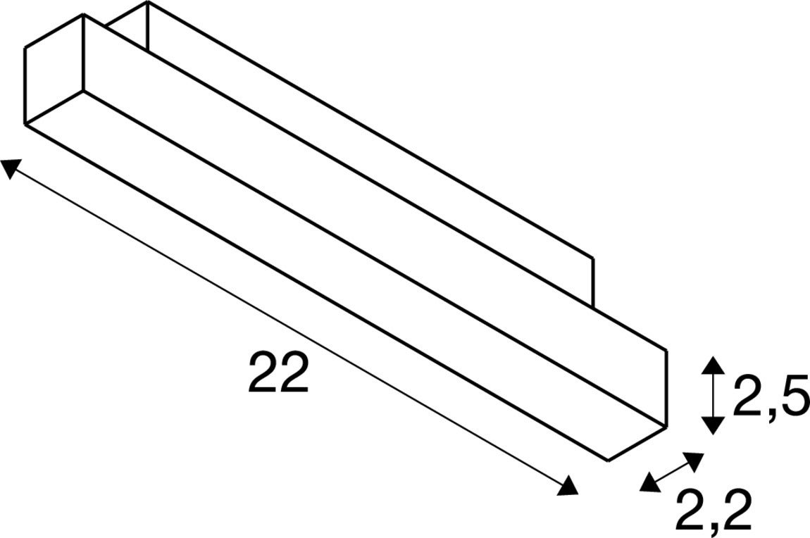 IN-LINE 22 48V TRACK 3000K 95° Vit - SLV | Bellalite