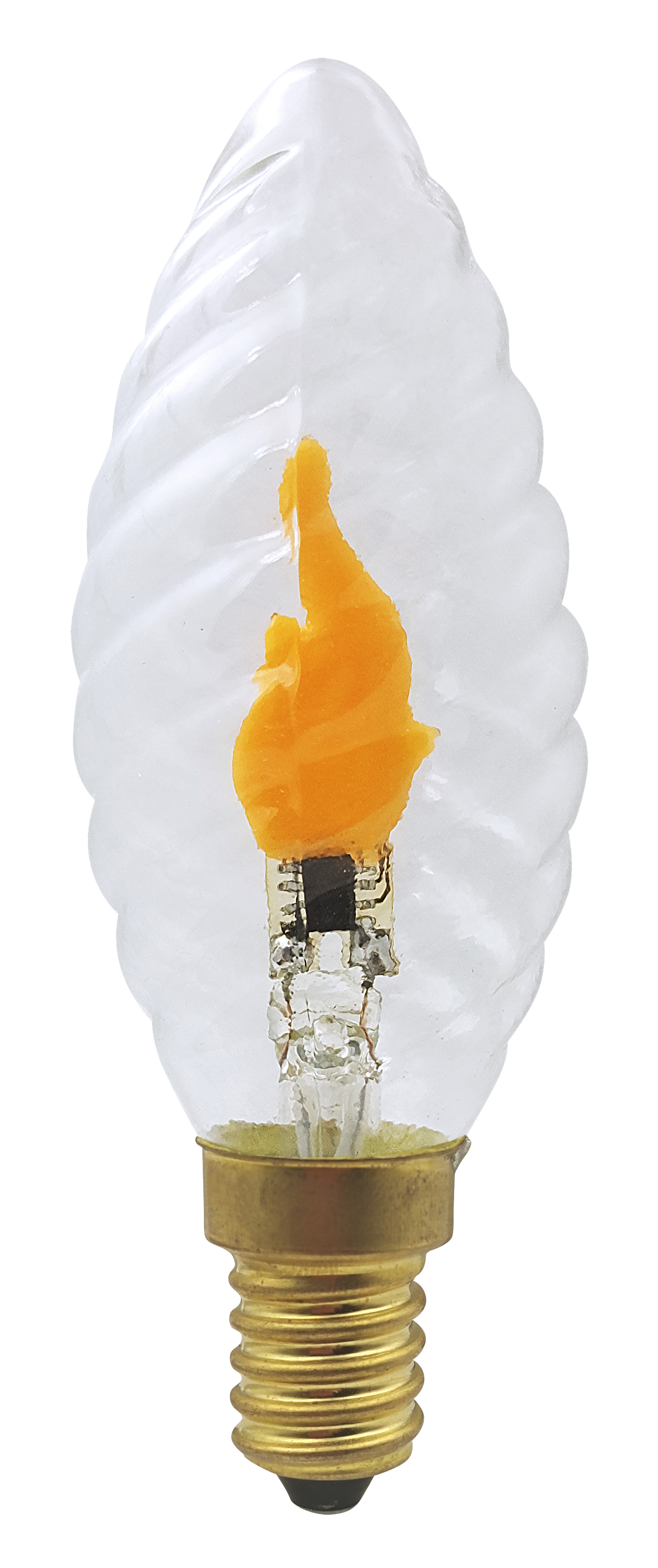 Segula Fire Flame Line LED Candle Twisted Klar E14 0,2W <60lm 1800K - Segula | Bellalite