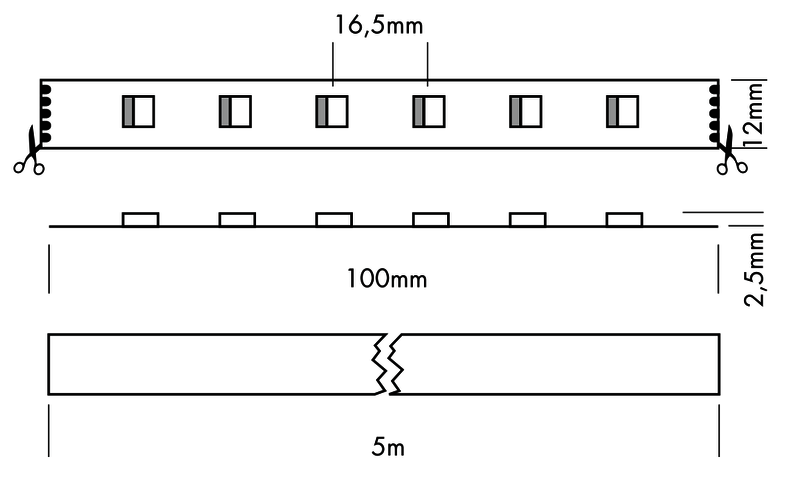 Flex Strip RGBW 4-in-1 (2700K) 5m RGBW (W=2700K) - PROLED | Bellalite
