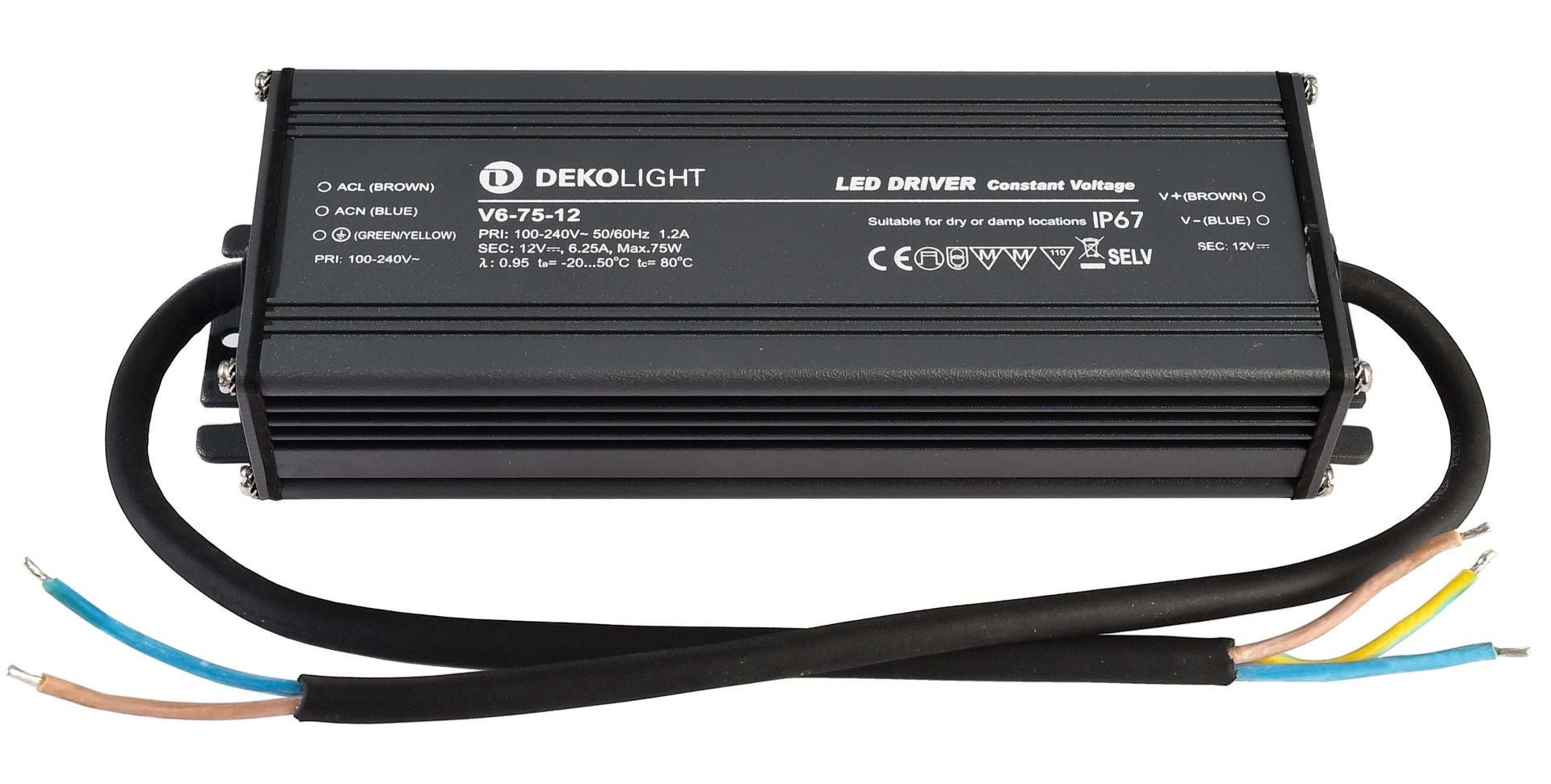 Deko-Light V6-75-12 12V 75W IP67 - Deko-Light | Bellalite