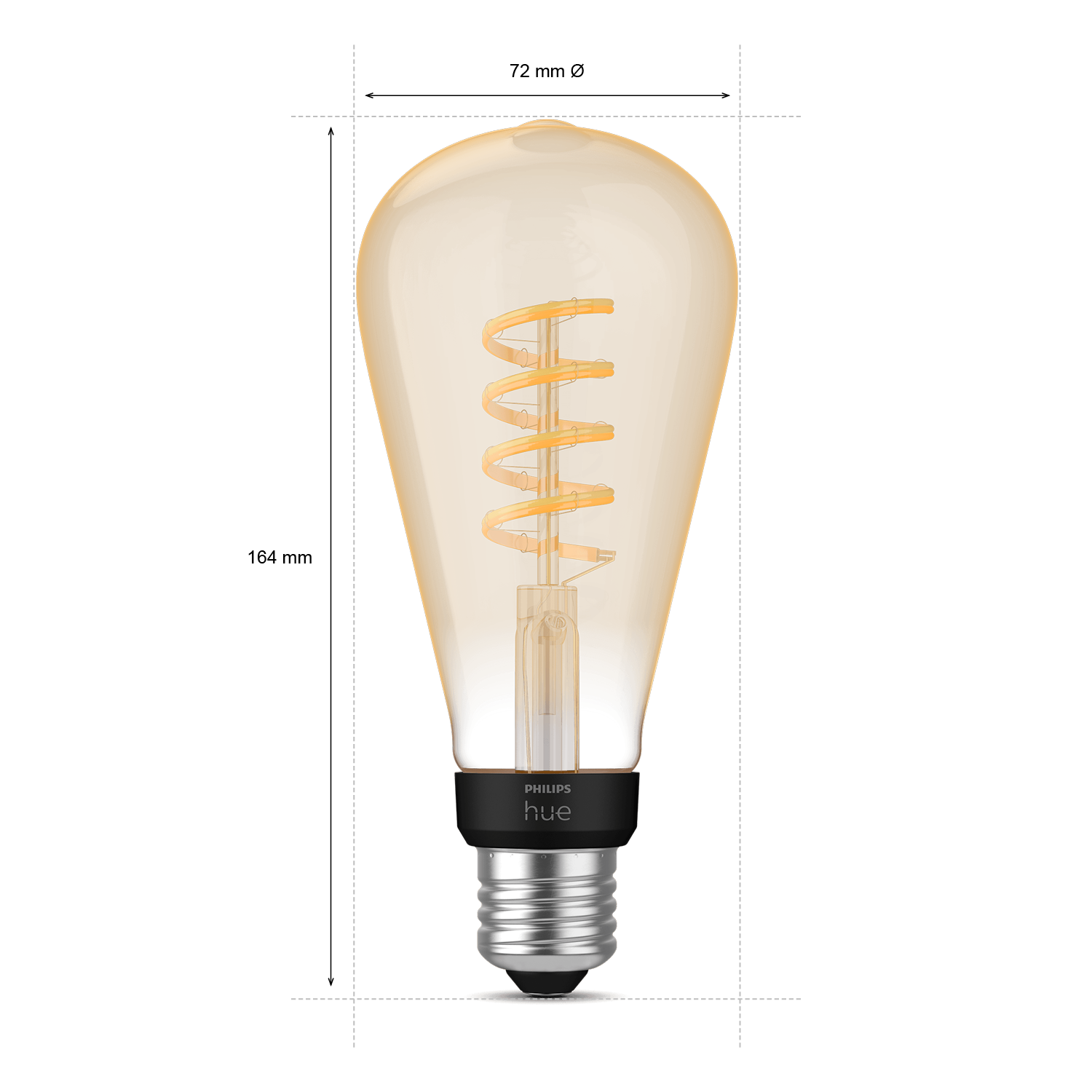 Philips Hue Filament Edison 72 White Ambience E27 7W 2200K-4500K - Philips Hue | Bellalite