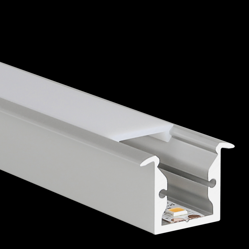 Aluminiumprofil S-Line Rec, 3m Vit - PROLED | Bellalite