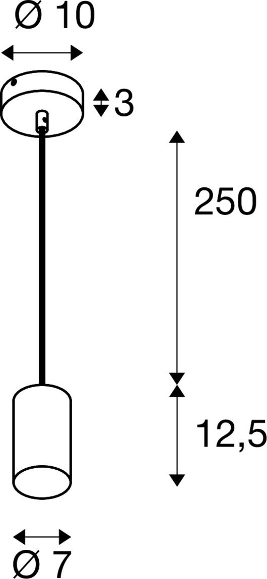 ASTO TUBE Pendel 1 Svart - SLV | Bellalite