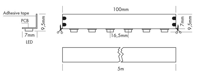 Flex Strip HD 90° Down, per meter 4000K - PROLED | Bellalite Flex Strip HD 90° Down, per meter 4000K - PROLED | Bellalite