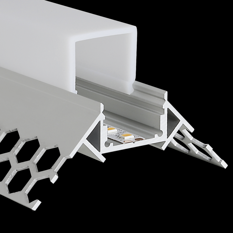 Aluminiumprofil M-Line Drywall ytterhörn, 2m - PROLED | Bellalite