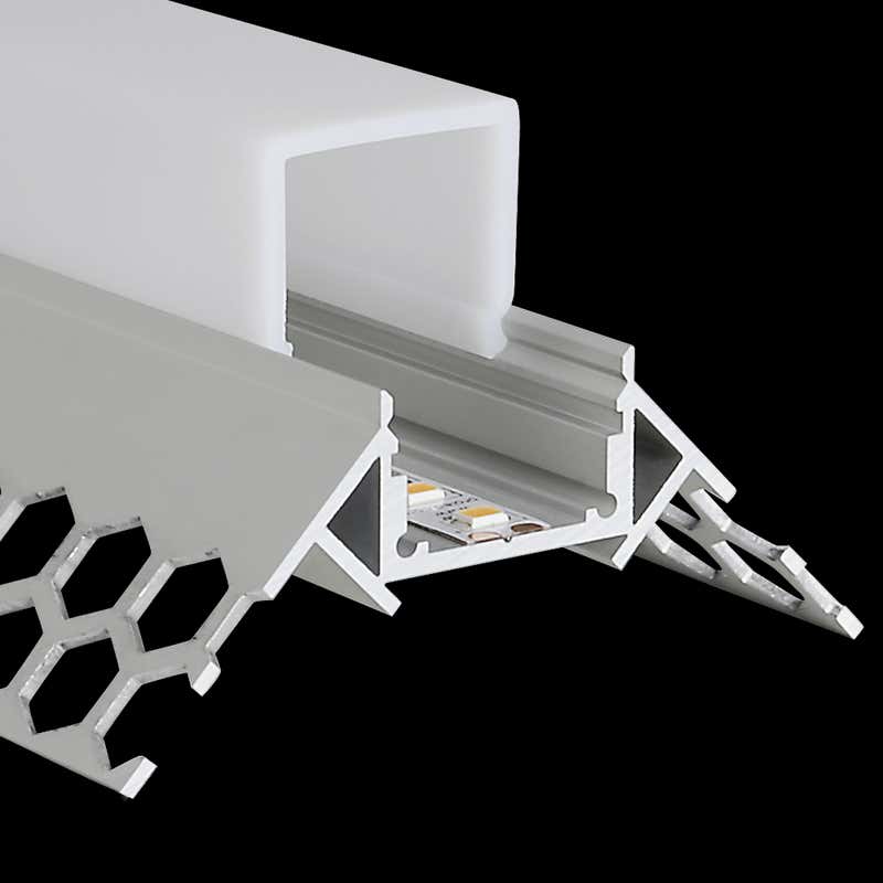 Aluminiumprofil M-Line Drywall ytterhörn, 2m - PROLED | Bellalite Aluminiumprofil M-Line Drywall ytterhörn, 2m - PROLED | Bellalite