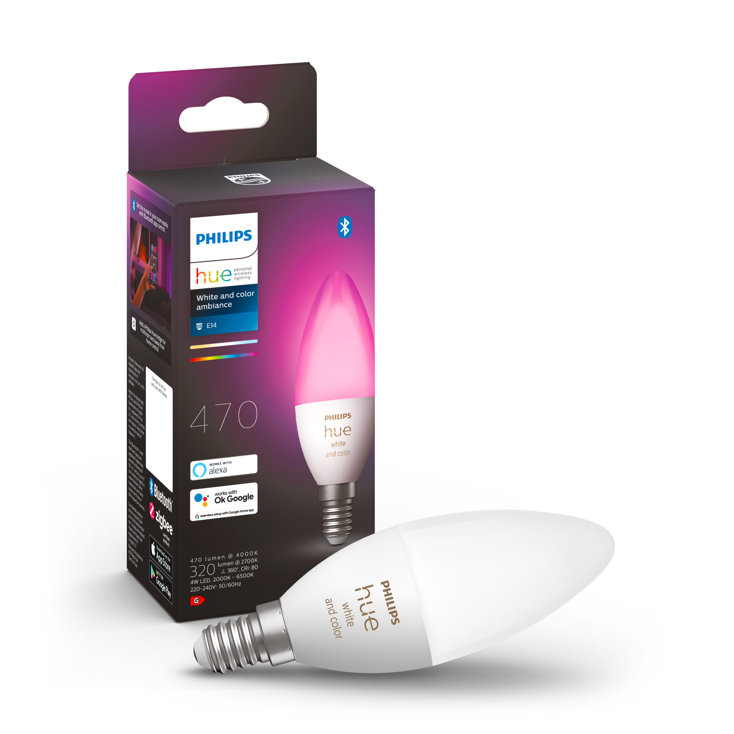 Philips Hue Kron White & Color E14 5,3W 2000K-6500K + 16 million colors - Philips Hue | Bellalite