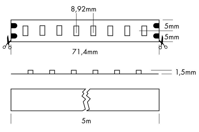 Flex Strip 5630 HE+ Mono 5m 2700K - PROLED | Bellalite Flex Strip 5630 HE+ Mono 5m 2700K - PROLED | Bellalite