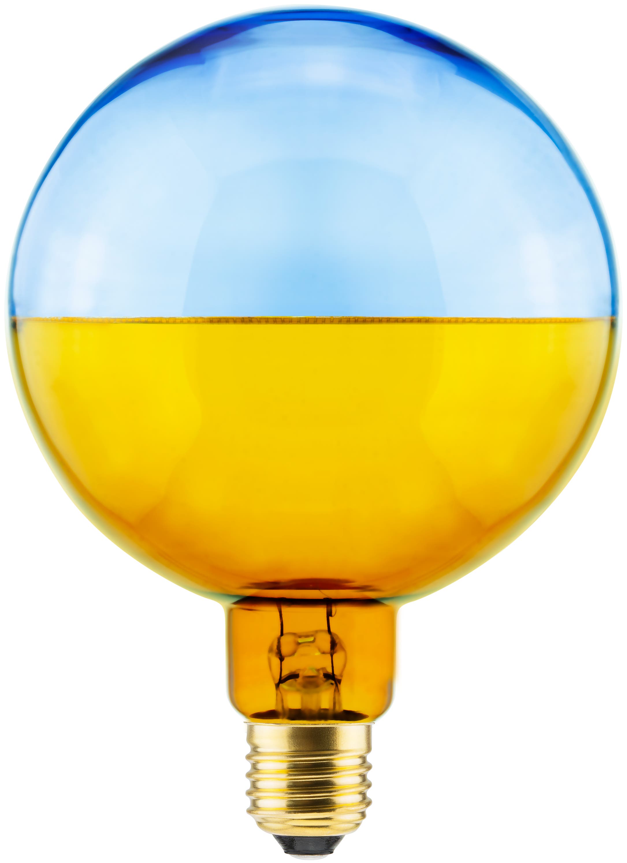 Segula Illusion Line LED Globe 127 2tones Amber Blå E27 5,2W 240lm 1900K - Segula | Bellalite Segula Illusion Line LED Globe 127 2tones Amber Blå E27 5,2W 240lm 1900K - Segula | Bellalite